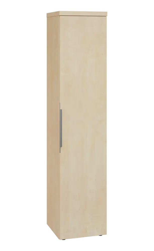 SIN 5 - 4D kancelářská skříň, 1-dveřová, pravá, 1820x400x400, bříza světlá